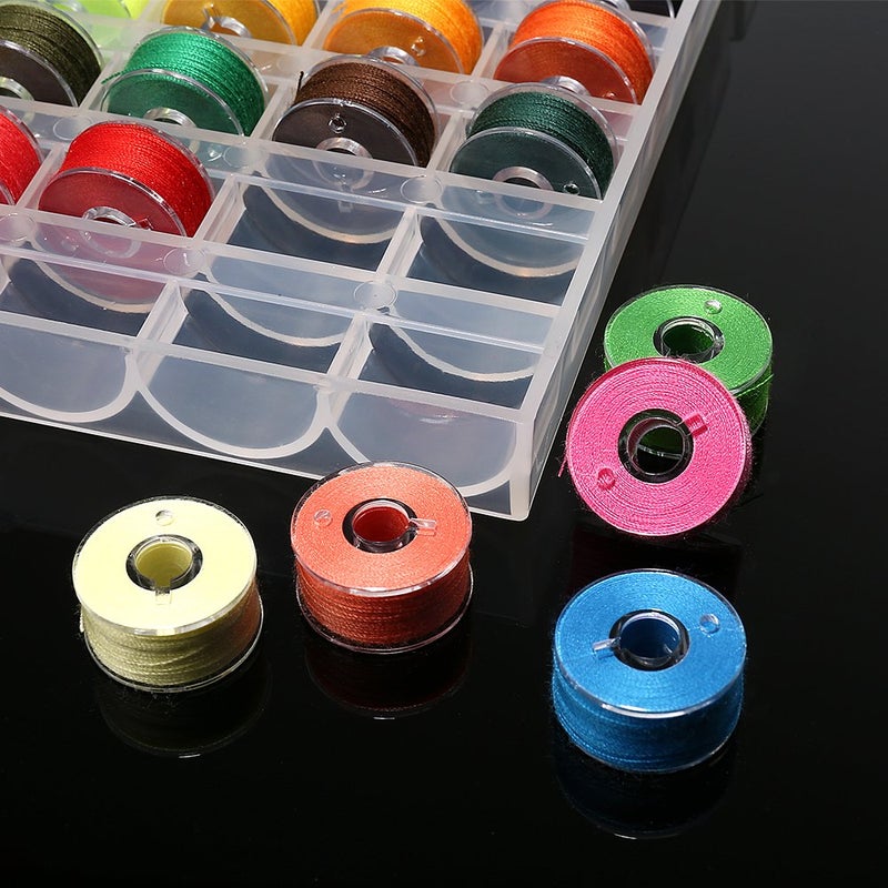 BetyBedy 36Pcs Bobbins and Sewing Threads with Bobbin Case for Multiple Sewing Machine, Pre-Wound Bobbins Set for Bro-Ther/Baby-Lock/Jano-me/El-na/Sin-ger, Standard Size and Assorted Colors - Image 5